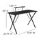 Emma and Oliver Gaming Desk & Chair Set - Cup Holder, Headphone Hook, and Monitor Stand